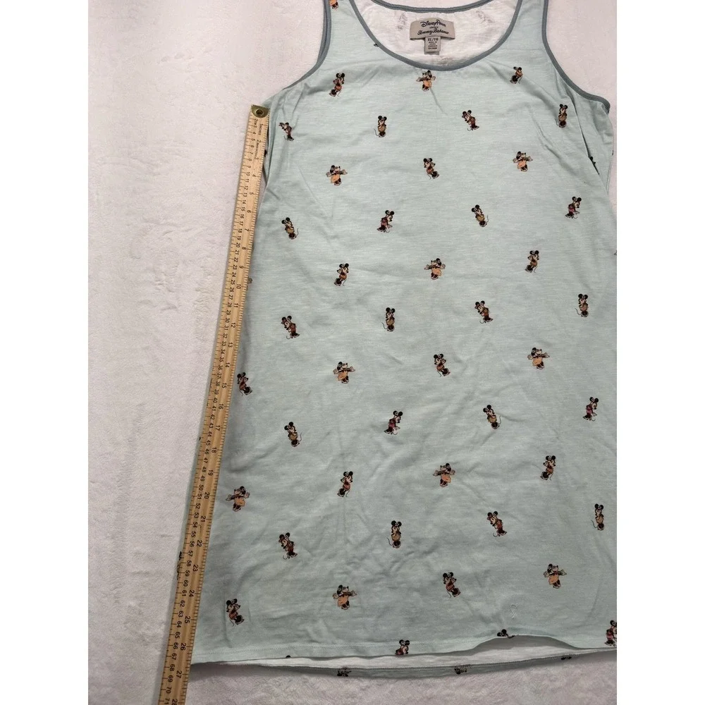 Disney Parks Sleep Shirt Womens XL Green Minnie Mouse Print Jersey Tommy Bahama